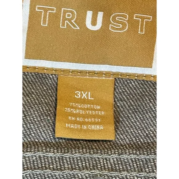 Trust Mens 3XL Denim Jacket Brown - Picture 4 of 9